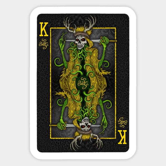 Suicide King in Yellow - Azhmodai 2019 Sticker by azhmodai